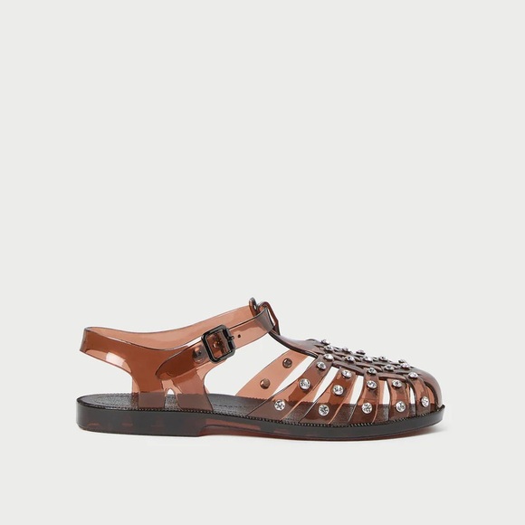 Loeffler Randall • Rhys Brown Jelly Sandal cage gladiator rhinestone strappy - Picture 14 of 15